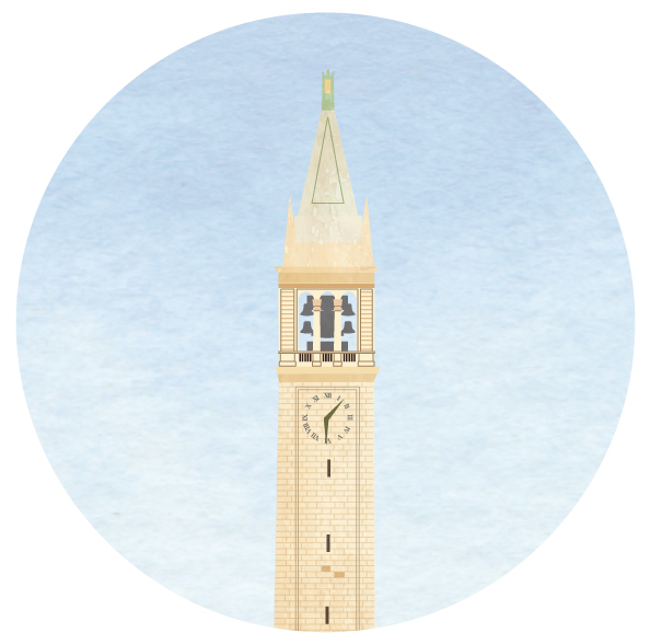 Illustration of Sather Tower, Berkeley